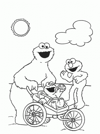 Cookie Monster Eat Cookie Coloring Pages Coloring Pages For Kids ...