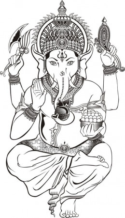 Gaja Hindu Elephant coloring page - Google Search | Dope ...