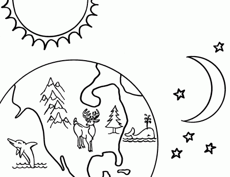 Coloring Page - Heavens & Earth