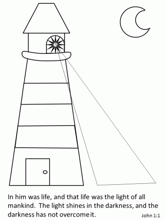 Printable Jesus Color Lighthouse Bible Coloring Pages ...