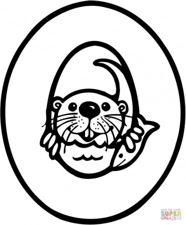 Letter O is for Otter coloring page | Free Printable Coloring Pages