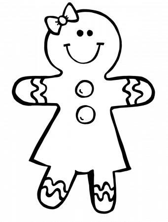 Blank Gingerbread Man Coloring Page Gingerbread Man Coloring Page ...