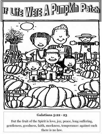 Pumpkin Patch Coloring Page - HalloweenFunky.com