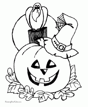 Scary Halloween coloring pages to print - 014