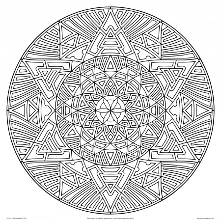 Geometric Mandala Coloring Pages, Geometripcom Free Geometric ...