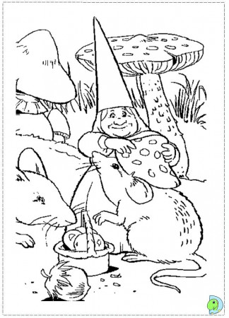 David the Gnome Coloring page- DinoKids.org