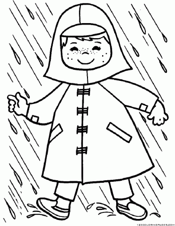 Rain/monsoon Coloring Pages