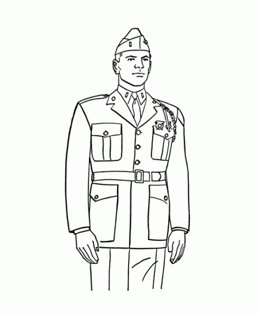 Army Soldier Coloring Page - Coloring Pages for Kids and for Adults