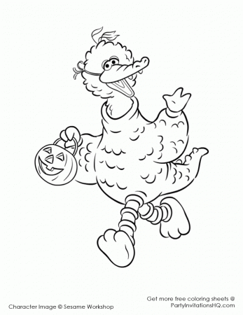 16 Cheerful Big Bird Coloring Pages
