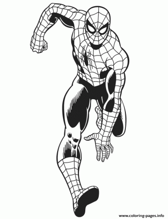 Print marvel comics the amazing spider man for kids colouring page ...