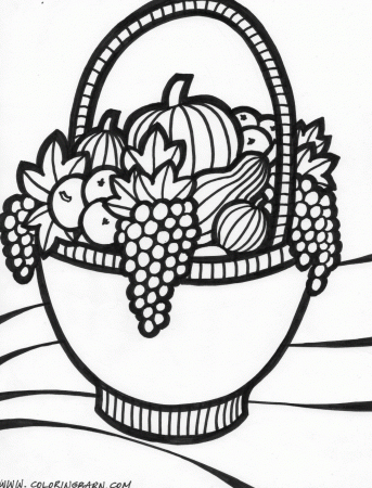 Fruit Basket Coloring Pages Free Coloring Pages Reecoloringpages ...