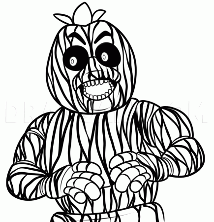 How To Draw Phantom Chica From Five Nights At Freddys 3, Step by Step,  Drawing Guide, by Dawn - DragoArt