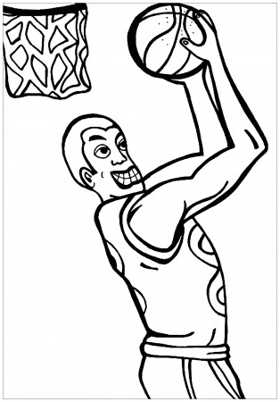 Basketball - Free printable Coloring pages for kids
