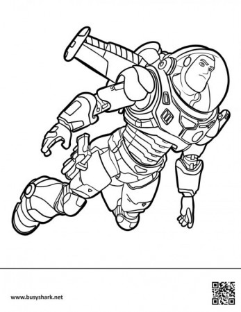 Buzz Lightyear coloring page Free printable - Busy Shark