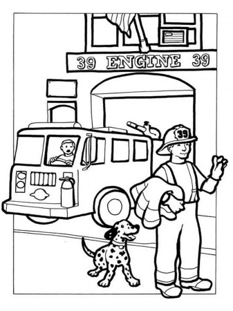 Fire Station coloring pages