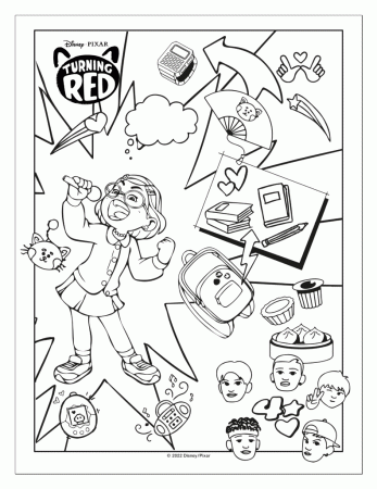 Turning Red Coloring Pages and Printable Activities - In The Playroom