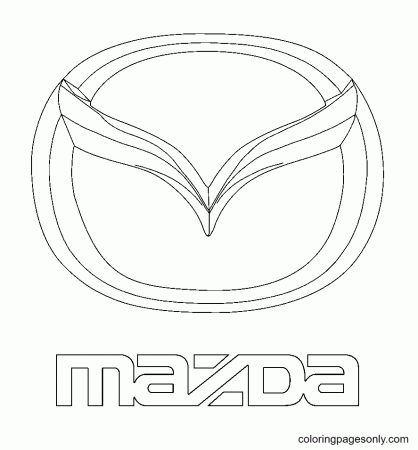 Mazda Logo Coloring Pages - Car Logo Coloring Pages - Coloring Pages For  Kids And Adults