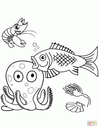 Sea Life coloring page | Free Printable Coloring Pages