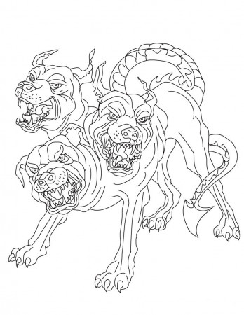Cerberus Coloring Pages - Free Printable Coloring Pages for Kids