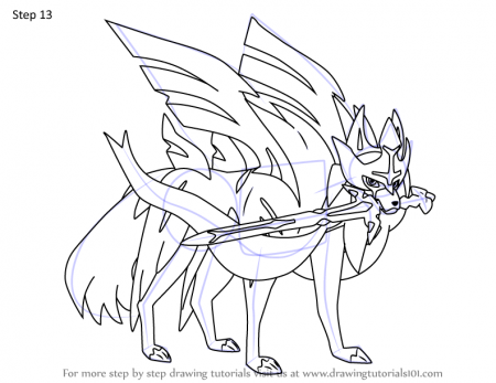Learn How to Draw Zacian from Pokemon (Pokemon) Step by Step : Drawing  Tutorials