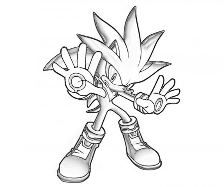 Silver sonic coloring pages