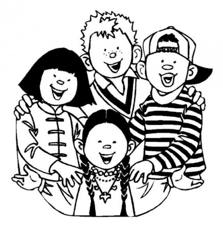 Diversity coloring pages for primary students
