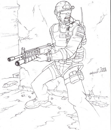 Call Of Duty Black Ops Coloring Page - Coloring Library