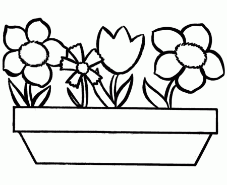 Pin by Laura D Rath on coloring | Easy coloring pages, Flower coloring pages,  Printable flower coloring pages