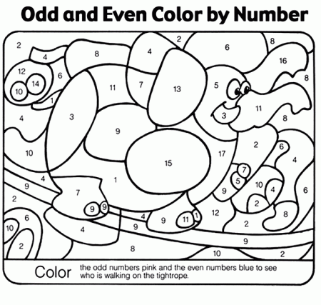 Circus Color by Number on crayola.com | Free coloring pages, Math coloring,  Math school