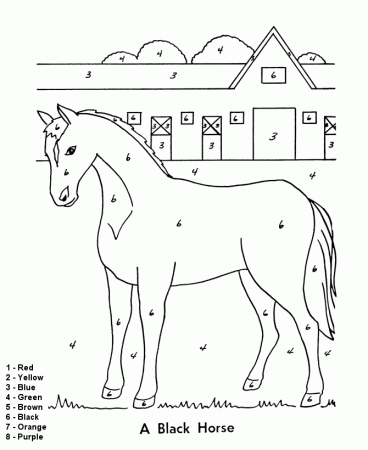 Color by Number Coloring Page | Easy beginner Follow the color ...