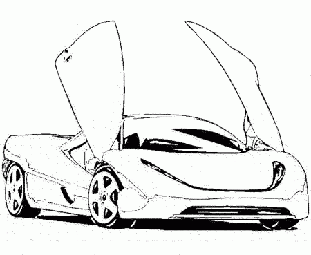 sports car coloring pages - Printable Kids Colouring Pages