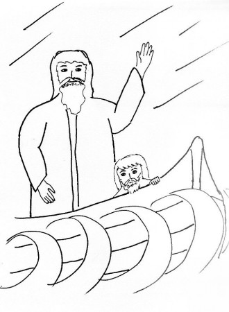 Bible Story Coloring Page for the Apostles and the Storm | Free ...