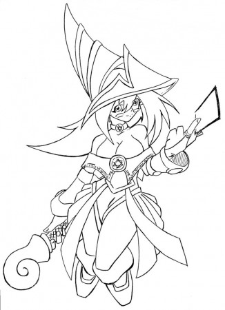 Magician girl coloring pages