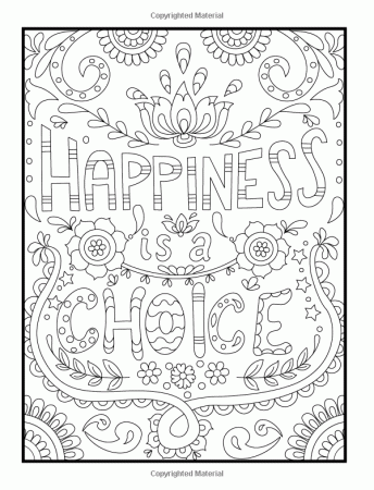 Mindfulness Printable Quote Coloring Pages For Adults