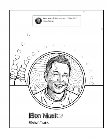 Elon Musk Tweets Are Now a Coloring Book Thanks to This Artist