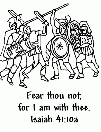Bible Verse Coloring Pages | Fear Not Coloring Page for Isaiah 41 ...