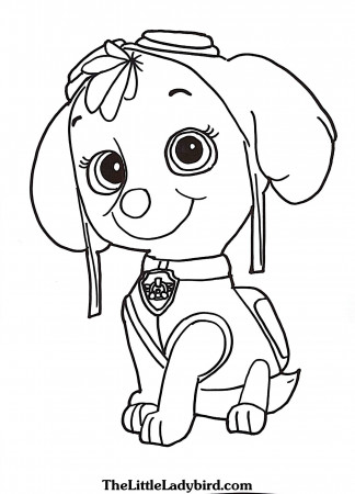Coloring Pages : Paw Patrol Coloring Sky Free Skye From ...