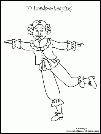 Twelve Days Of Christmas Coloring Page