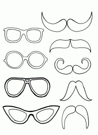 Mustache - Coloring Pages for Kids and for Adults