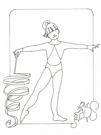 Coloring Pages For Kids Gymnastics Free | Sport Coloring pages of ...