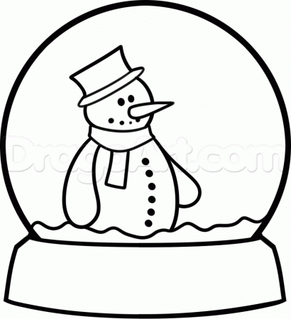 Snow Globe Drawing for Pinterest