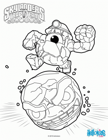 Skylanders Trap Team coloring pages - Rocky Roll