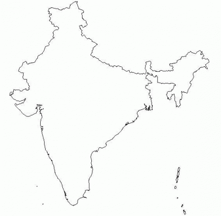 Outline map of India
