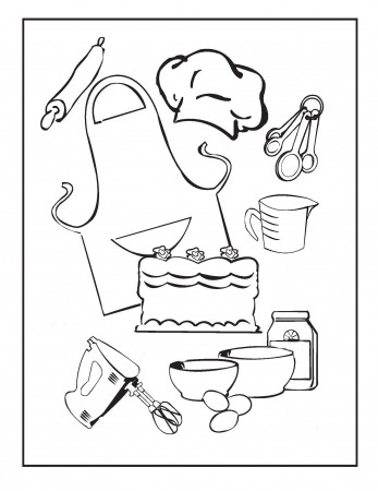 Cooking and Baking Coloring Pages – Birthday Printable ...