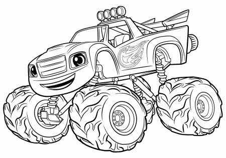 Blaze And The Monster Machines - Blaze - Shark - Coloring ...