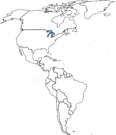Map Of North And South America For Kids Page 1