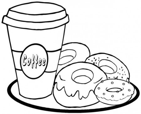 Yummy Donut Coloring Pages for Kids - Coloring Pages