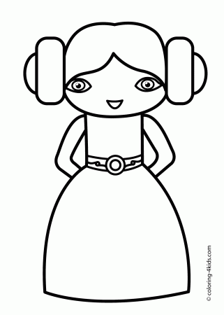 Princess Leia Slave Star Wars Coloring Pages Sketch Page Leia adult