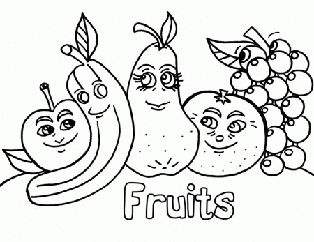 Fruit Coloring Pages For S - High Quality Coloring Pages