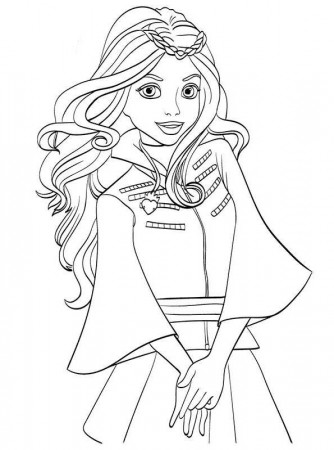 Kids-n-fun.com | Create personal coloring page of Cute Evie coloring page